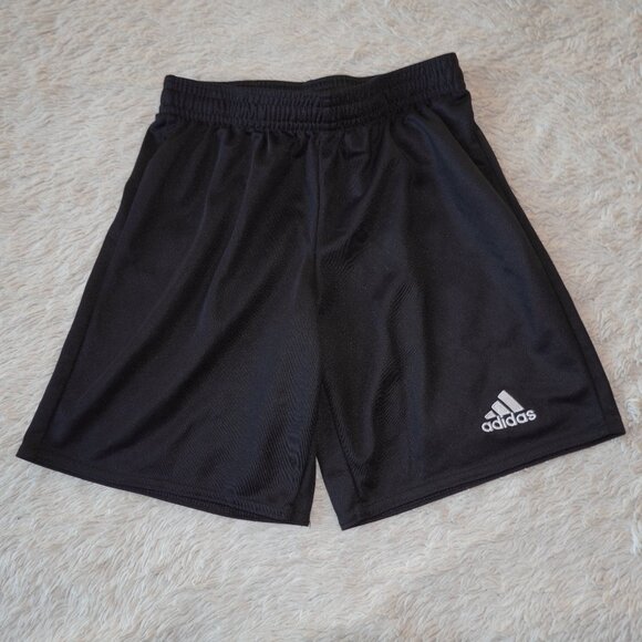 Boys Size Small Adidas Black Soccer Shorts, Moisture-Wicking, 6" Inseam - Picture 1 of 3